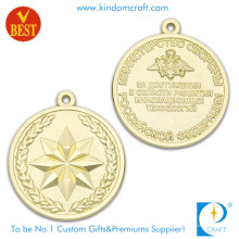 Medallas personales del recuerdo del galjanoplastia del oro 3D del diseño con el sello de la aleación del cinc